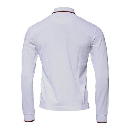 Dolce & Gabbana White Crown Men Full Zip Sweatshirt Sweater