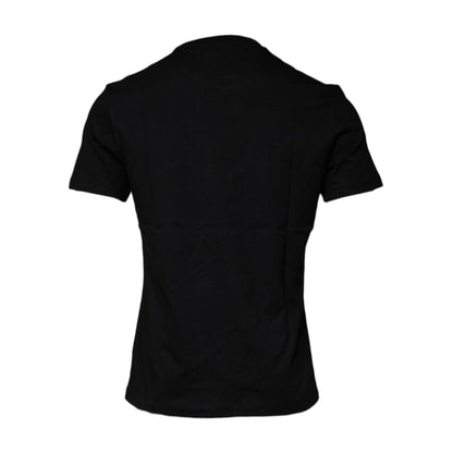 Versace Black Medusa Print Cotton Crew Neck T-shirt