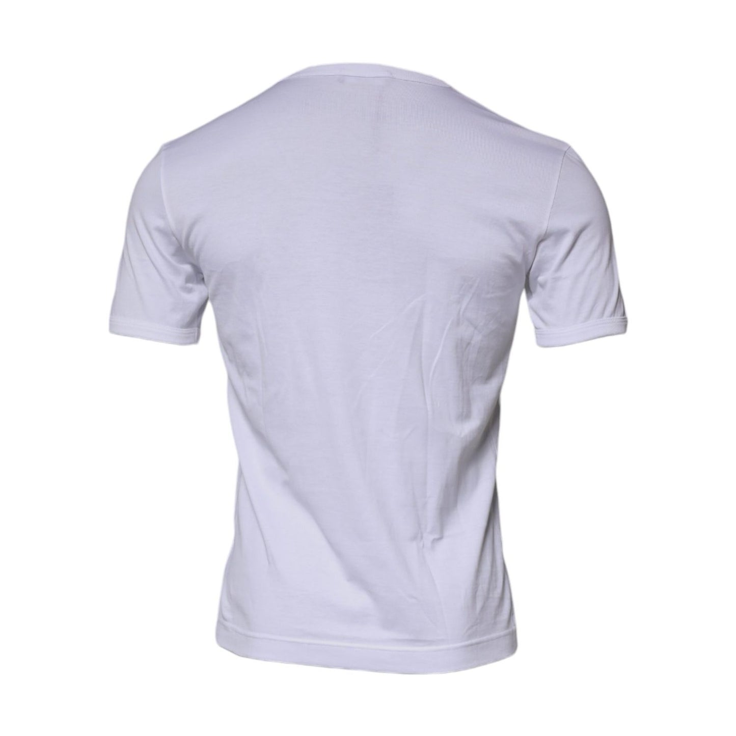 Dolce & Gabbana White Panda King Cotton Crew Neck T-shirt