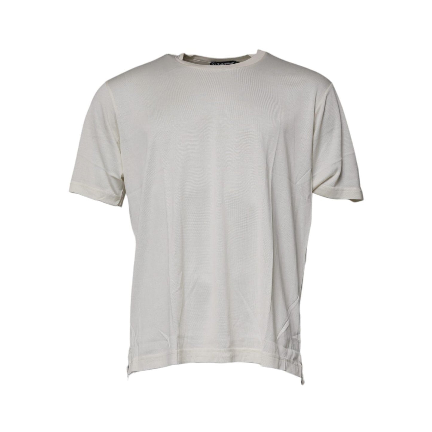 Dolce & Gabbana Off White Crew Neck Short Sleeve T-shirt