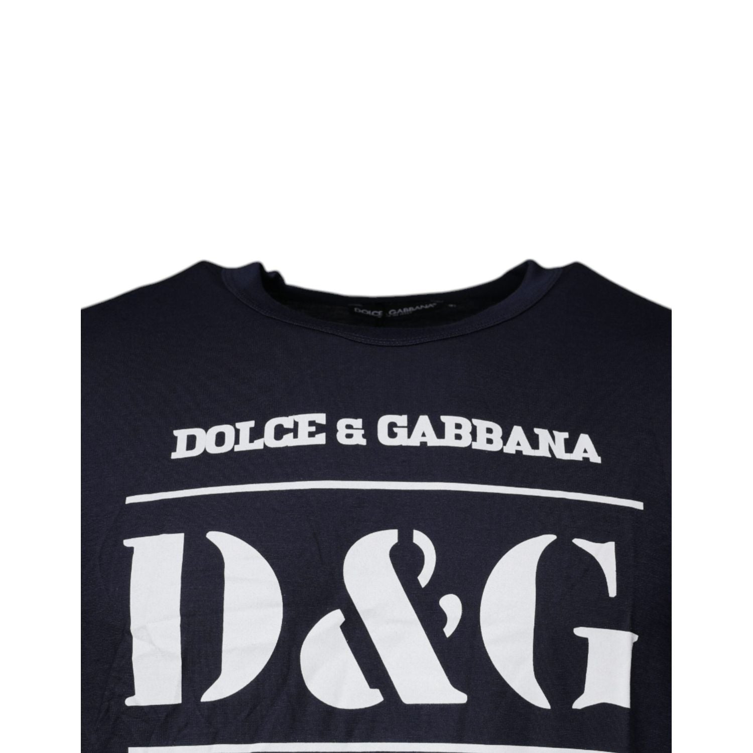 Dolce & Gabbana Blue D&G King Of Love Cotton Crew Neck T-shirt