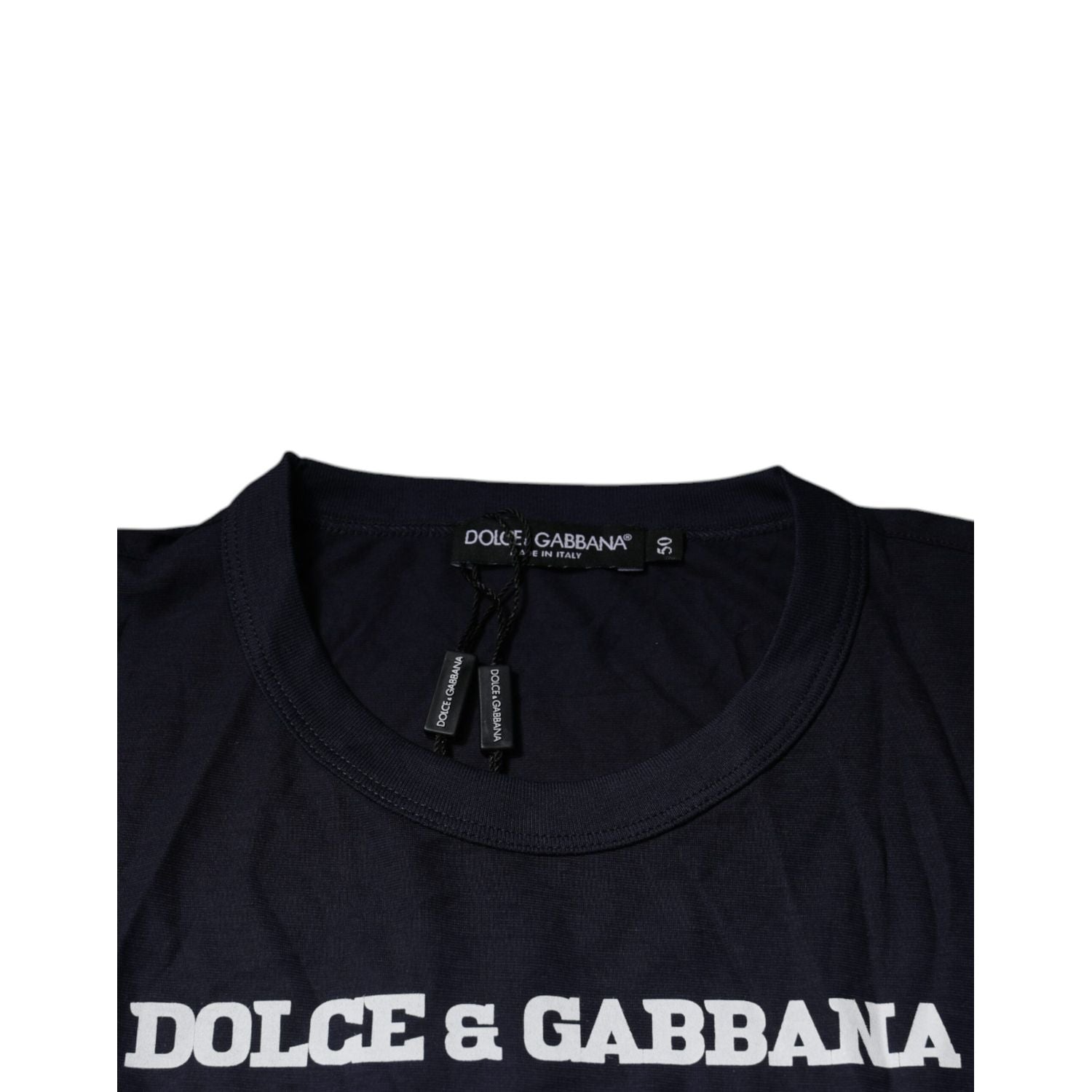 Dolce & Gabbana Blue D&G King Of Love Cotton Crew Neck T-shirt