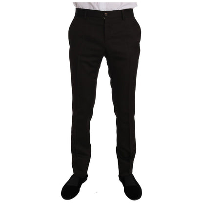 Dolce & Gabbana Brown Wool Crystal Bee Slim Fit MARTINI Suit