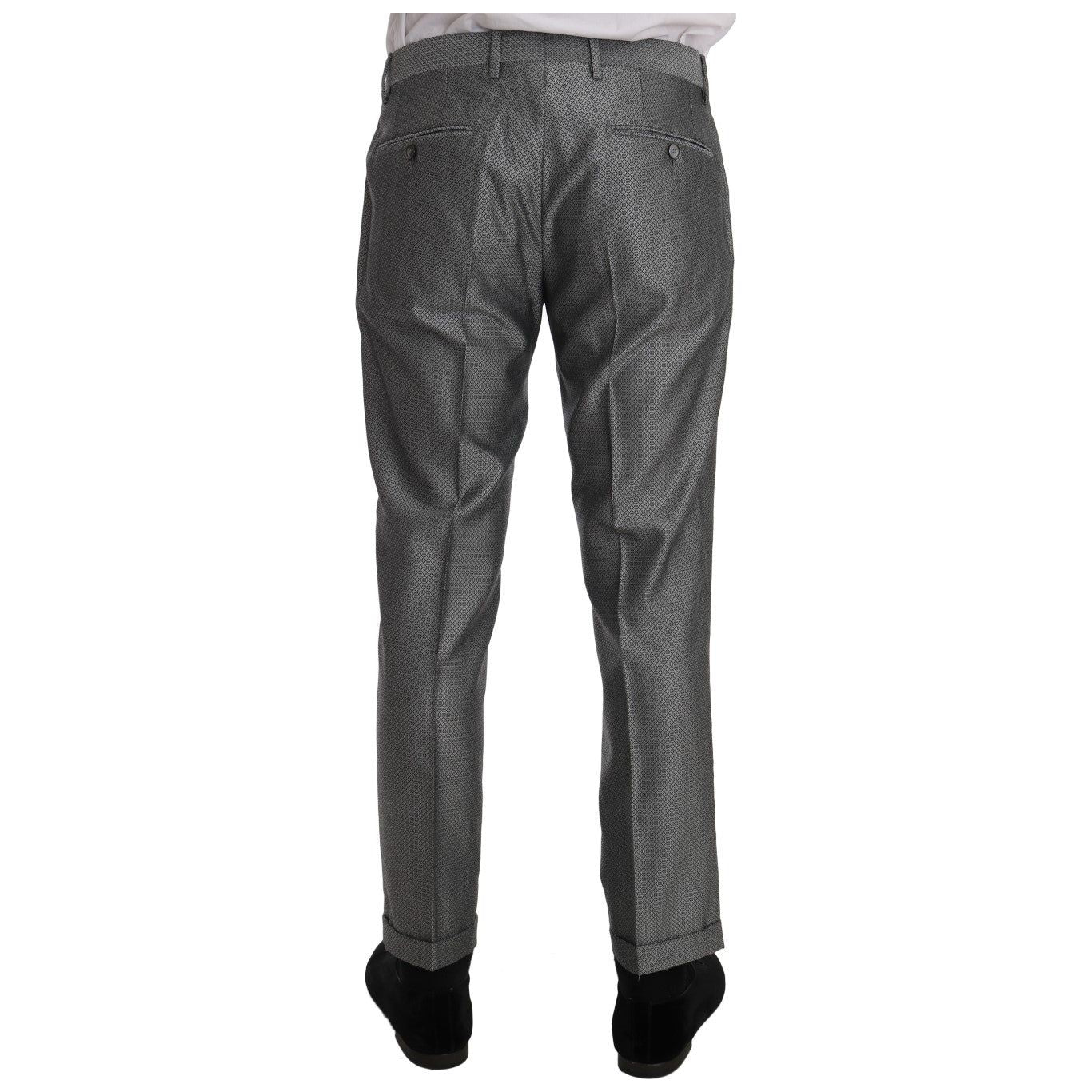 Dolce & Gabbana Black Stretch Crystal Bee Slim Fit Suit