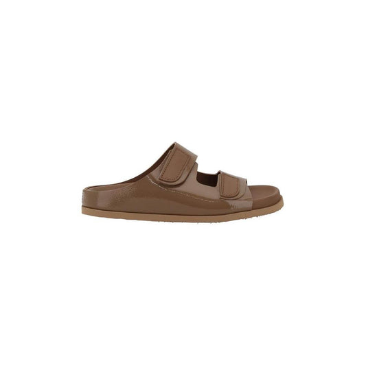 Pedro García Dominika leather sandals with adjustable Velcro straps, round toe, and flat sole for comfort and stability.