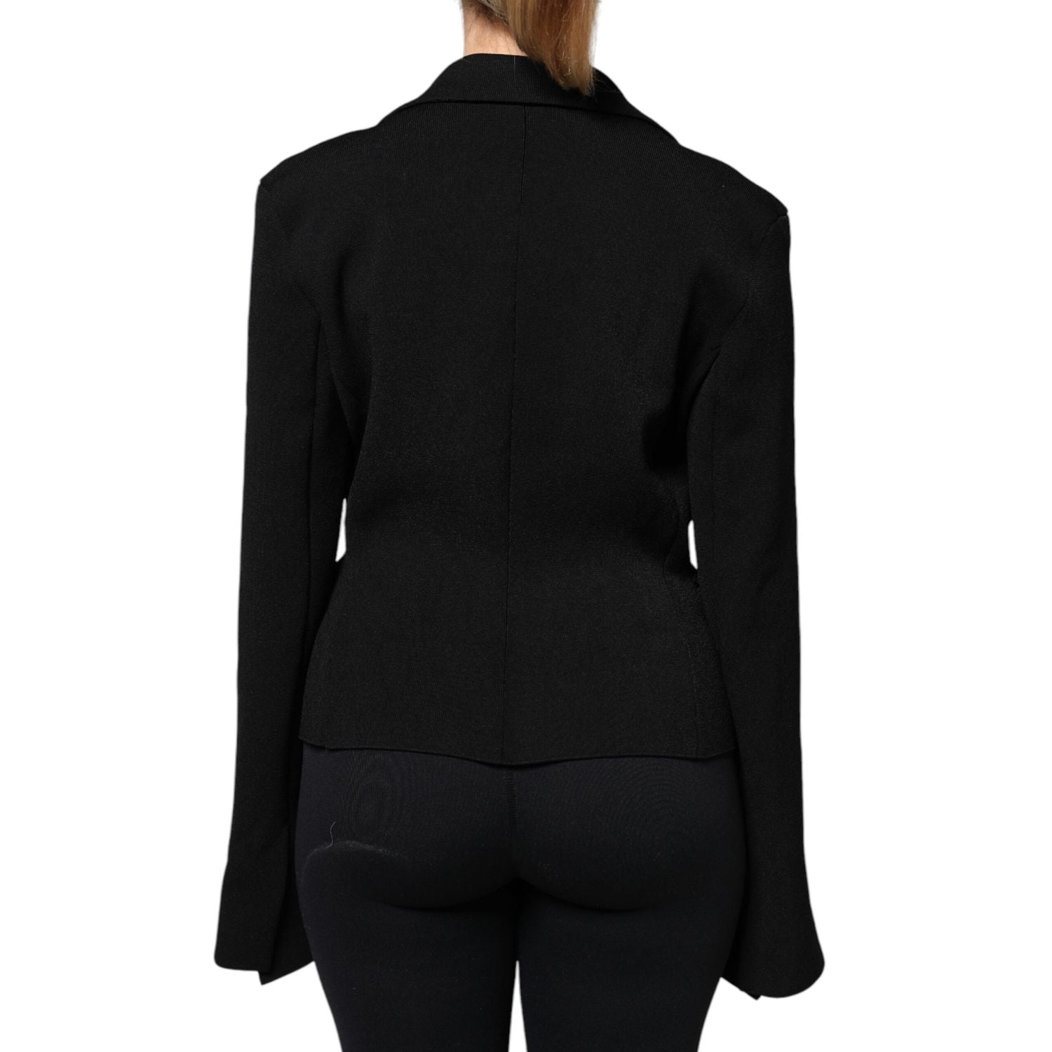 Dolce & Gabbana Black Viscose Single Breasted Blazer Jacket