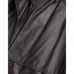 Bottega Veneta Black Leather Men Waterproof Trenchcoat Jacket