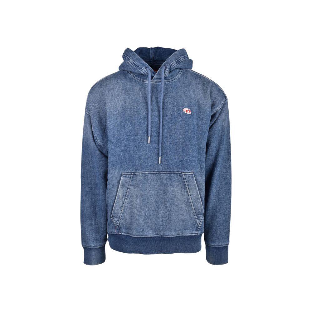 Diesel Blue Cotton Hoodie