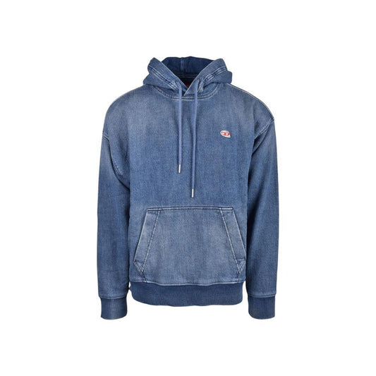 Diesel Blue Cotton Hoody DI-16050000176-IT52 | XL