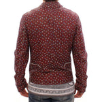 Dolce & Gabbana Bordeaux Leather Boxer Print Jacket Coat Coats & Jackets
