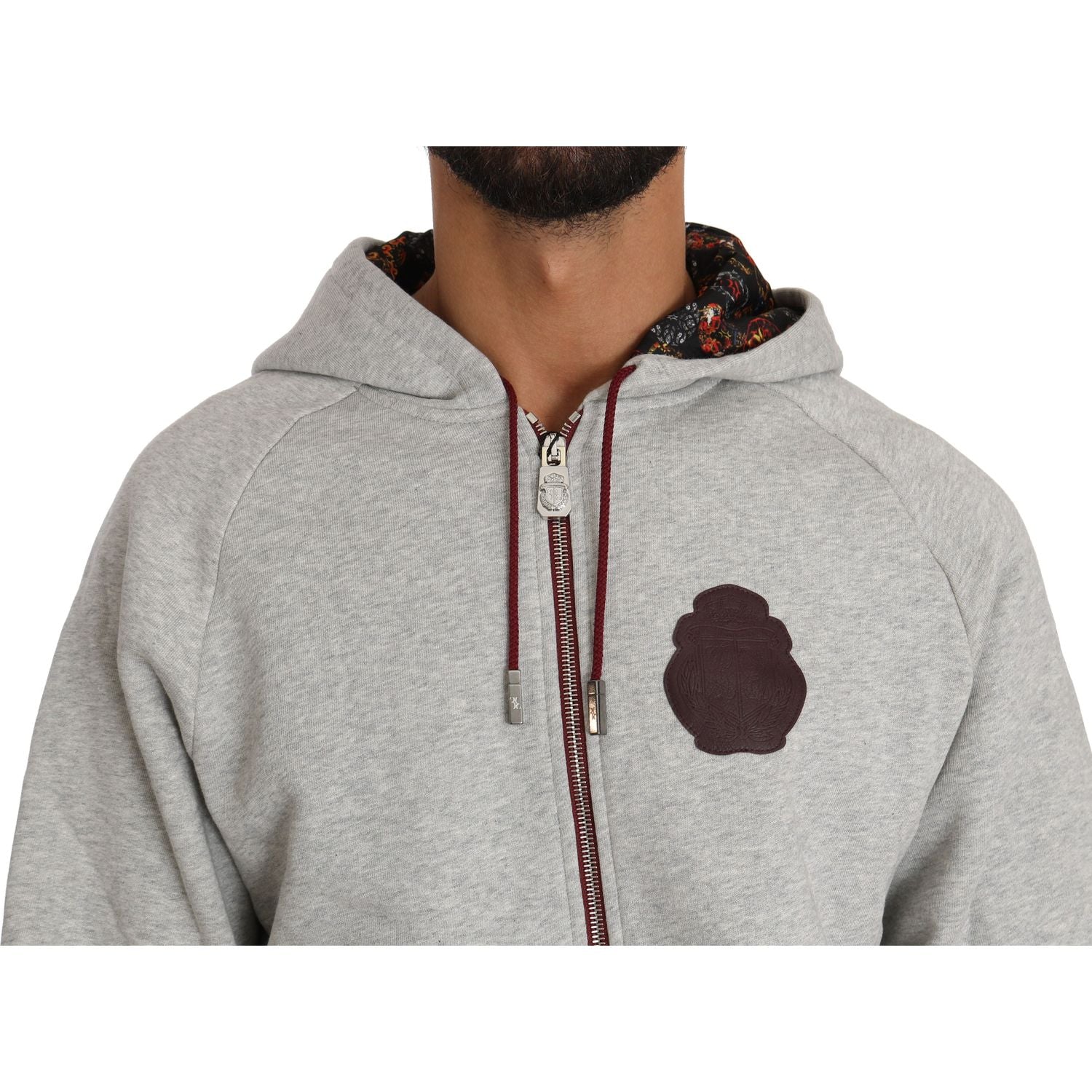 Billionaire Italian Couture Gray Cotton Sweater Pants Tracksuit