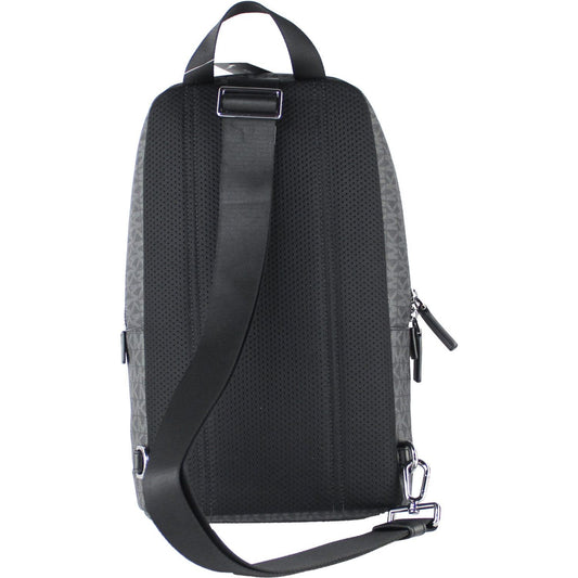 Michael Kors Cooper Medium Black Signature PVC Sling Backpack 99192