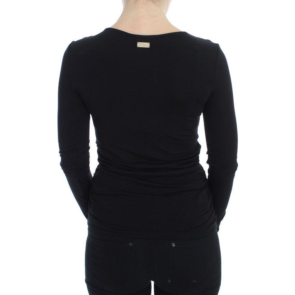 Versace Jeans Black Stretch Longsleeve Sweater Sweater
