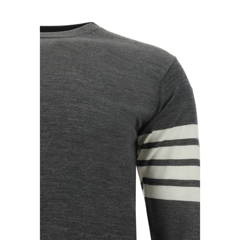 Thom Browne Gray Fleece Wool Sweatshirt