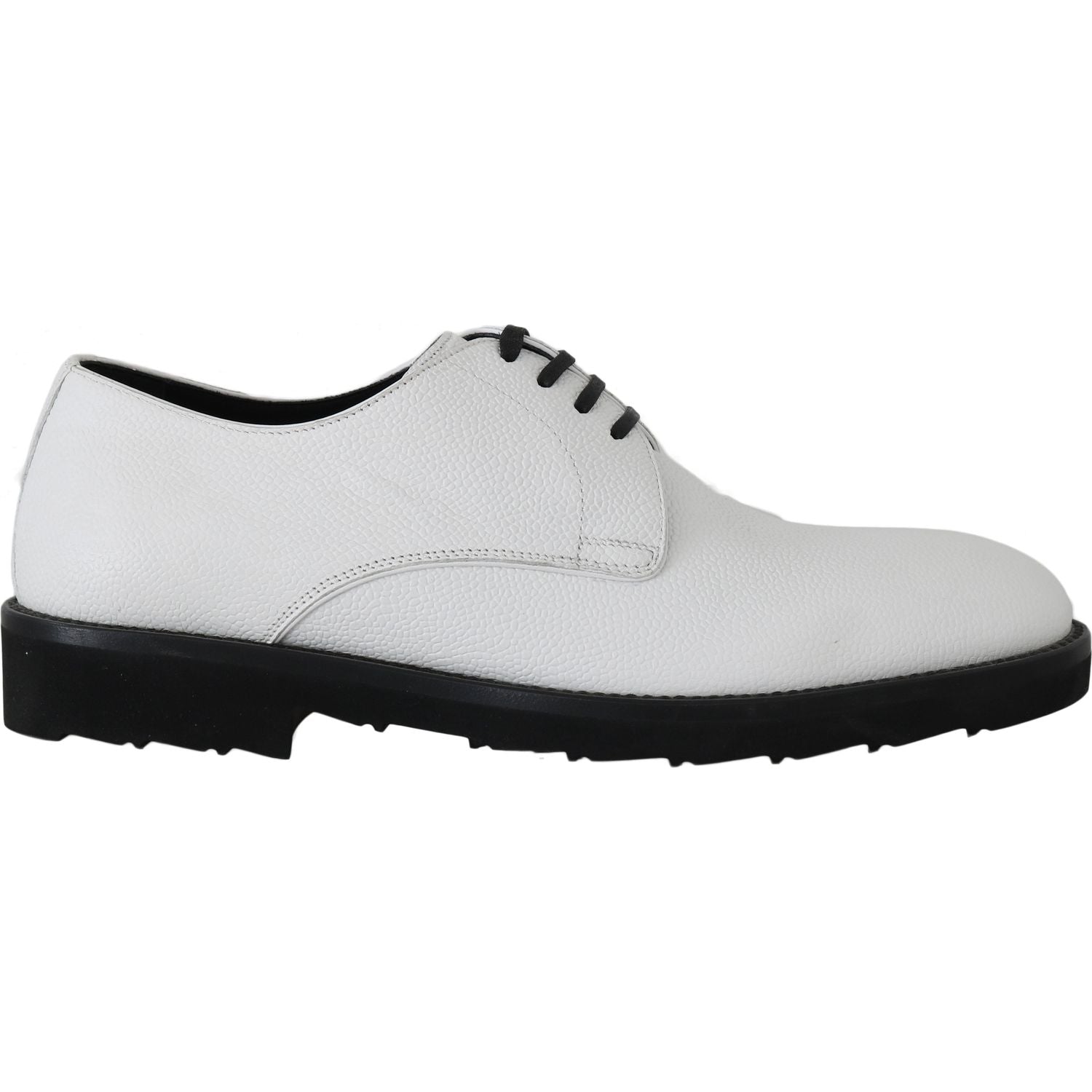 Dolce & Gabbana White Leather Derby Dress Formal Shoes
