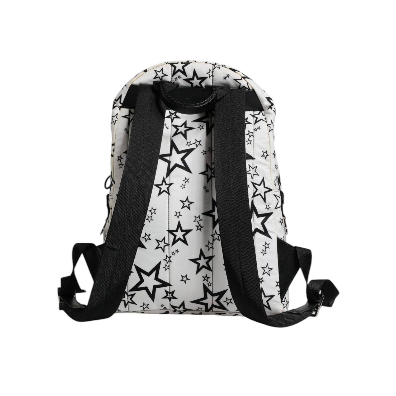 Dolce & Gabbana White DG Stars Print Nylon School Backpack Bag