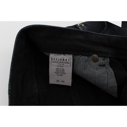 Cavalli Blue Cotton Stretch Baggy Relax Jeans