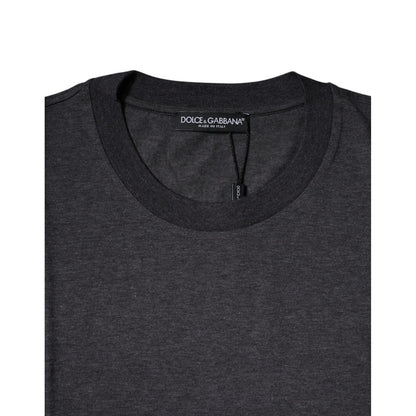 Dolce & Gabbana Dark Gray Crew Neck Short Sleeves T-shirt