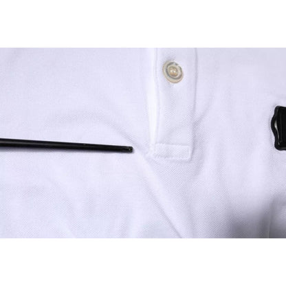 Dolce & Gabbana White Collared Short Sleeves Polo T-shirt