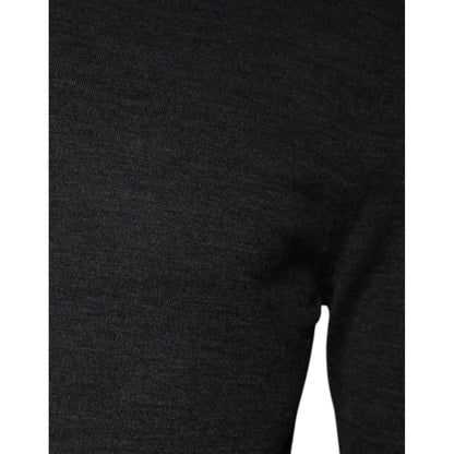 Dolce & Gabbana Gray Wool Knit Turtleneck Pullover Sweater