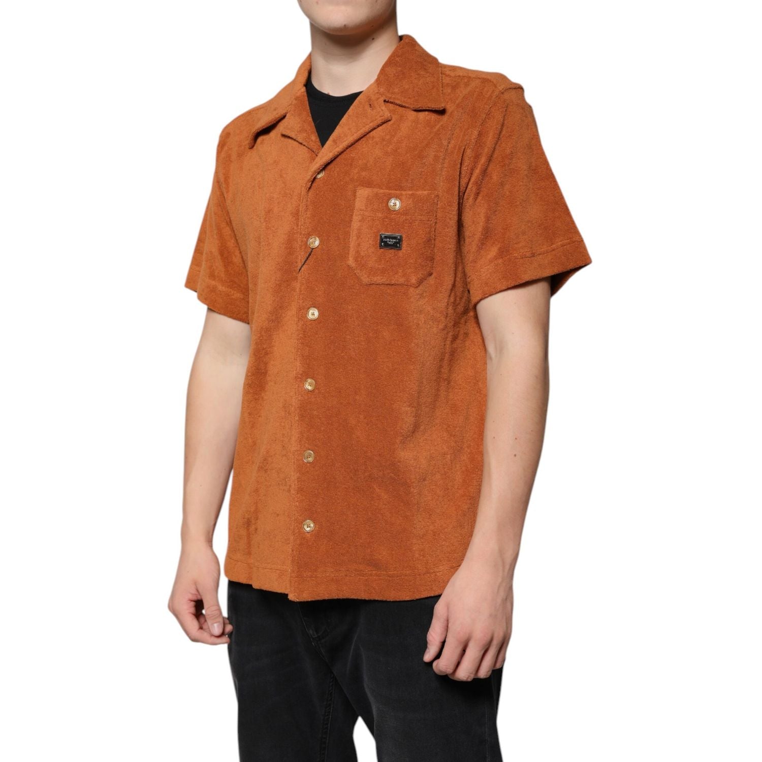 Dolce & Gabbana Hazel Cotton Velvet Button Down Collared Shirt