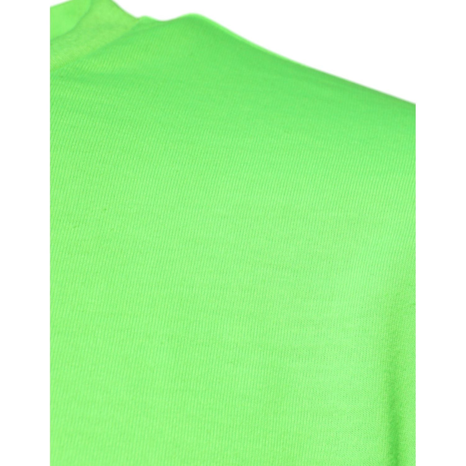 Dolce & Gabbana Green Logo Polyester Crew Neck T-shirt