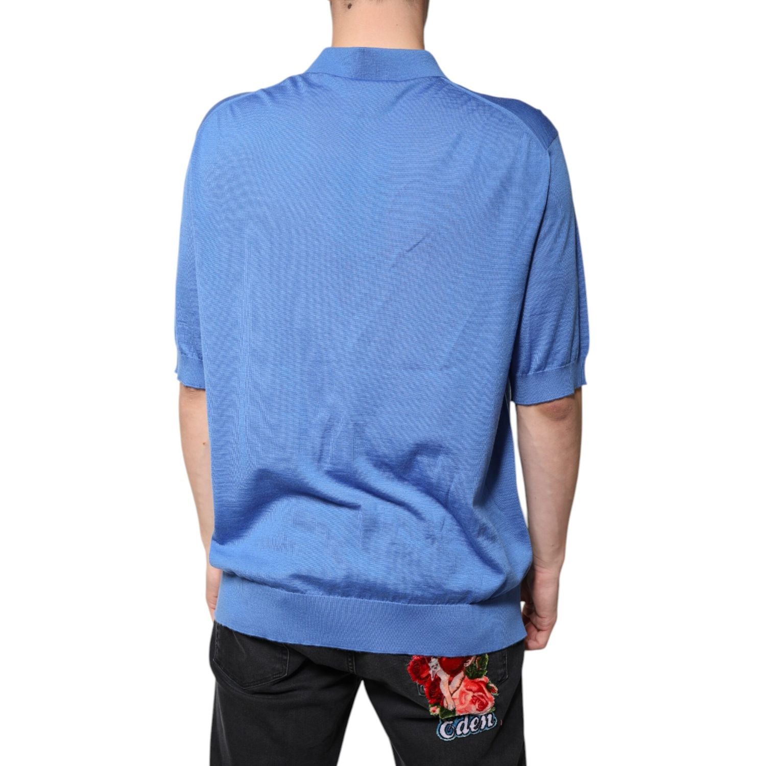 Dolce & Gabbana Blue Collared Short Sleeves Polo T-shirt