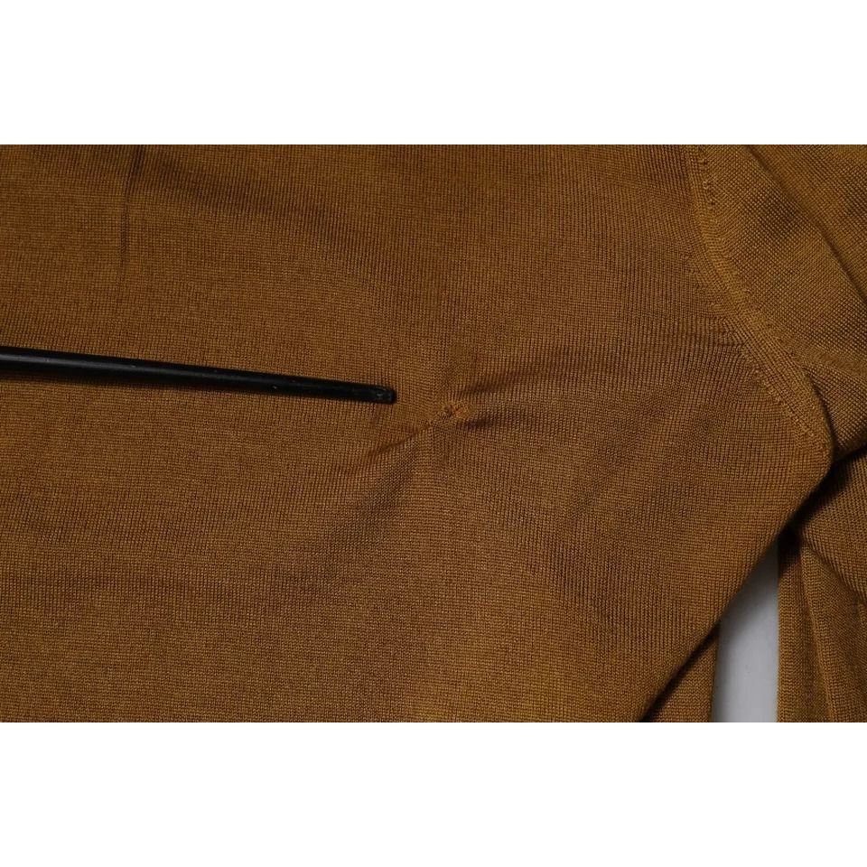 Dolce & Gabbana Brown Cashmere Turtleneck Pullover Sweater