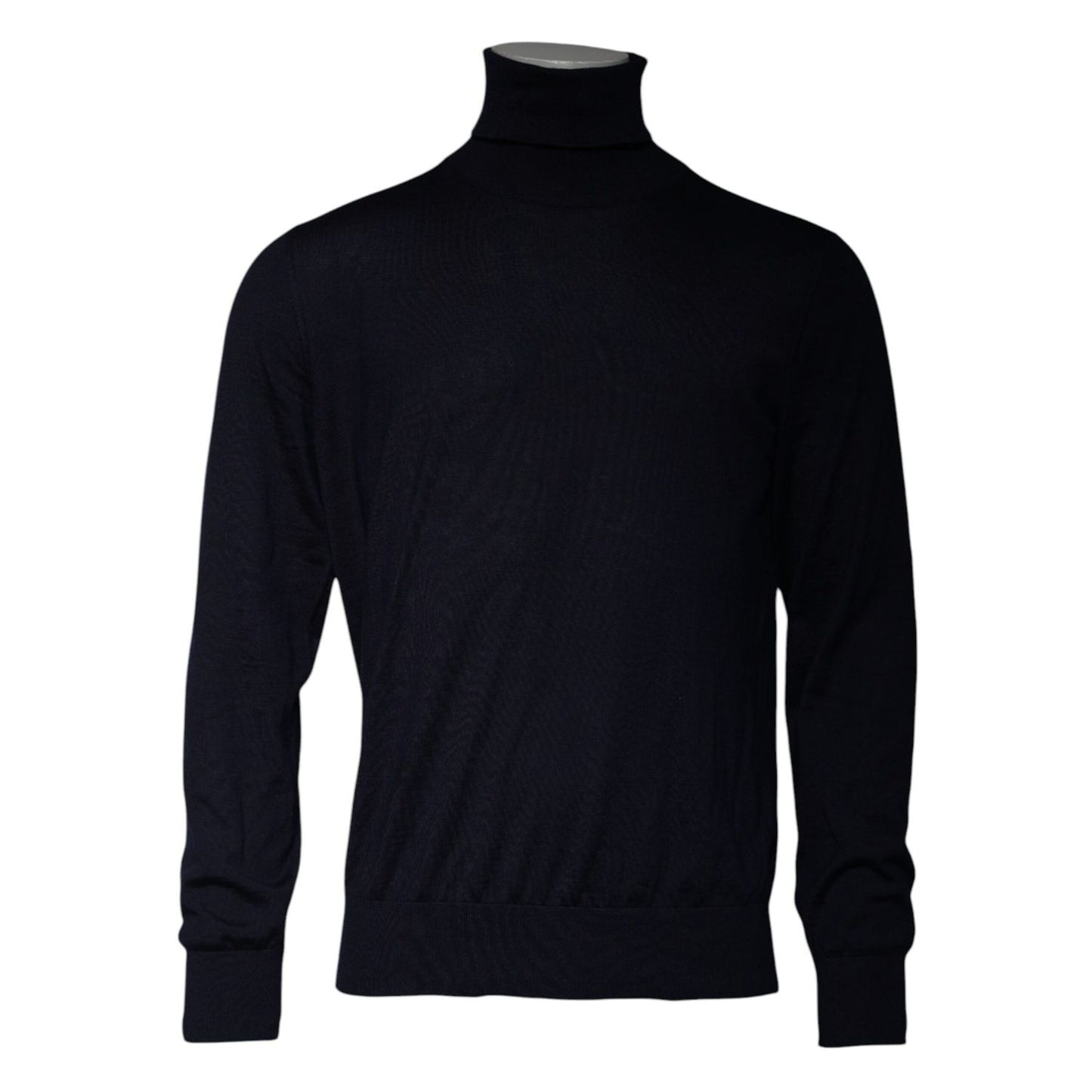 Dolce & Gabbana Blue Cashmere Turtleneck Pullover Sweater
