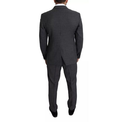 Dolce & Gabbana Gray Wool Men Formal 2 Piece MARTINI Suit
