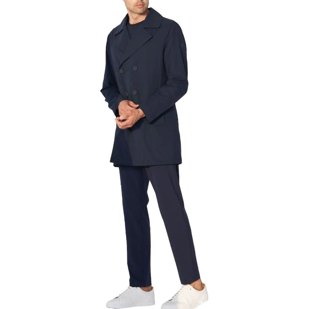 People Of Shibuya Blue Recycled Polyester Trench Coat