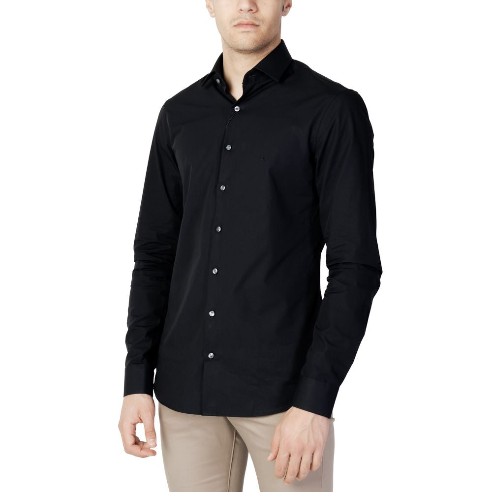 Calvin Klein Black Cotton Dress Shirt