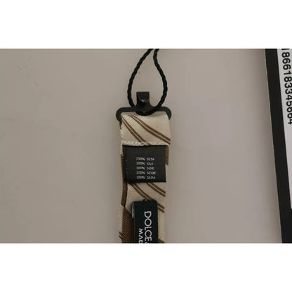 Dolce & Gabbana Multicolor Patterned Adjustable Neck Bow Tie Men