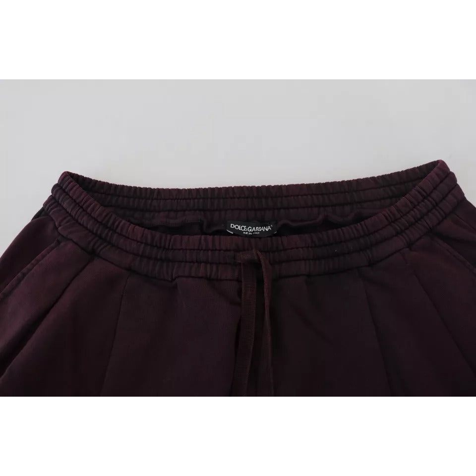 Dolce & Gabbana Bordeaux Cotton Cargo Jogger Sweatpants Pants PAN74741-56