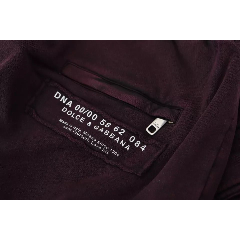 Dolce & Gabbana Bordeaux Cotton Cargo Jogger Sweatpants Pants PAN74741-56