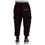 Dolce & Gabbana Bordeaux Cotton Cargo Jogger Sweatpants Pants PAN74741-56
