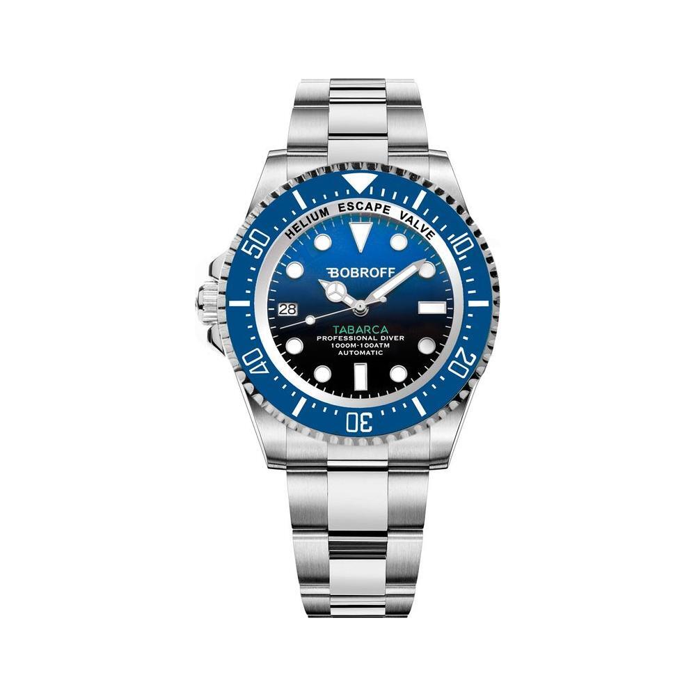 Bobroff Silver Stainless Steel Sport Watch