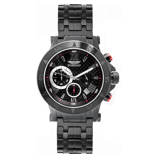 Bobroff Black Stainless Steel Watch BOBF1001M41MAC