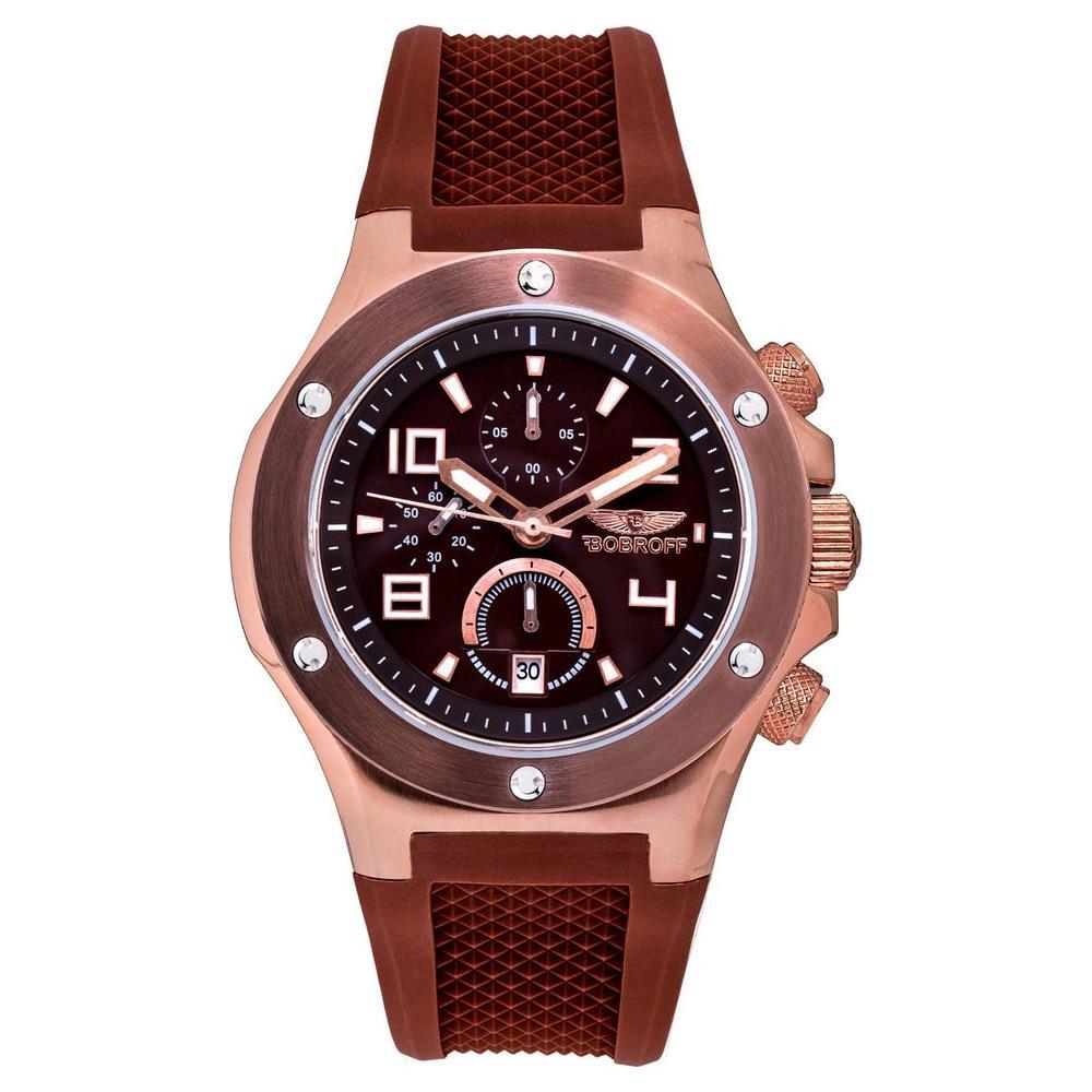 Bobroff Brown Rubber Watch BOBF1002M65AC