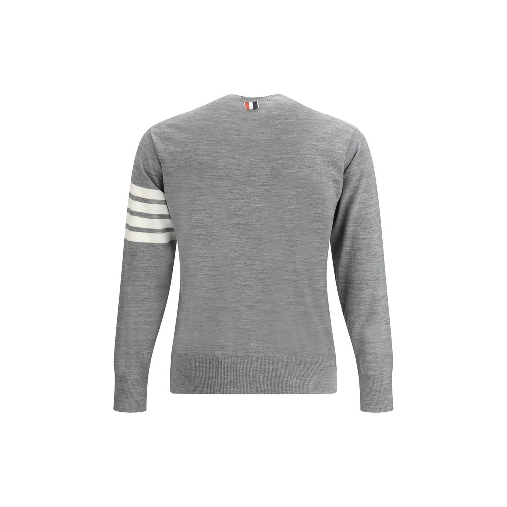 Thom Browne Gray Fleece Wool Sweatshirt