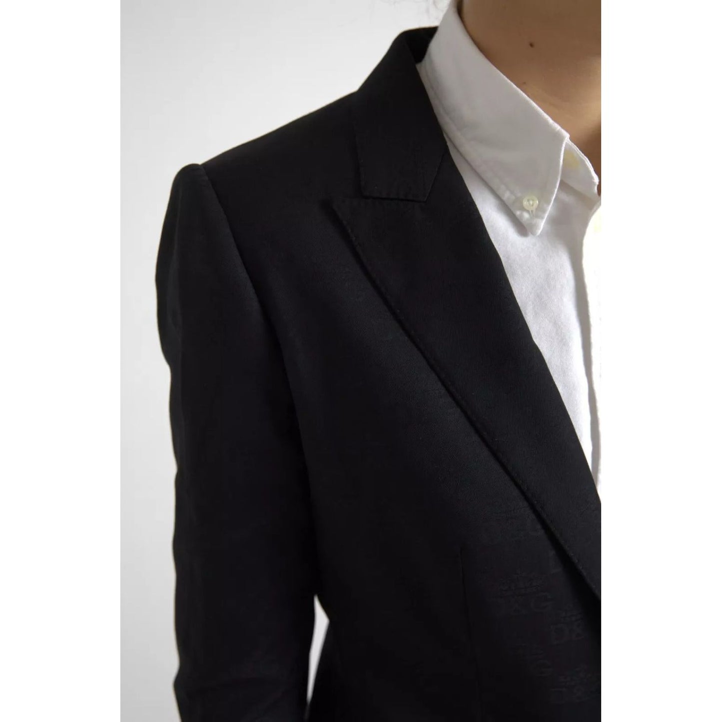 Dolce & Gabbana Black Long Sleeve Coat Blazer Jacket