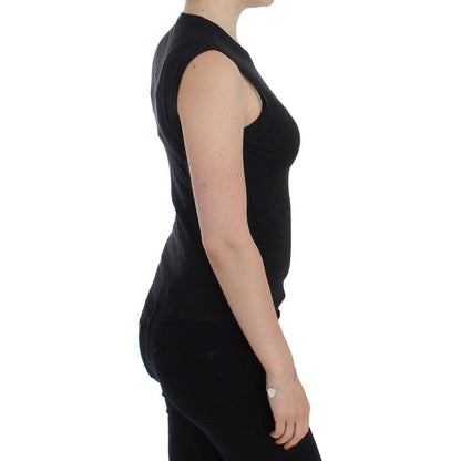 Dolce & Gabbana Black Sleeveless Crewneck Vest Pullover