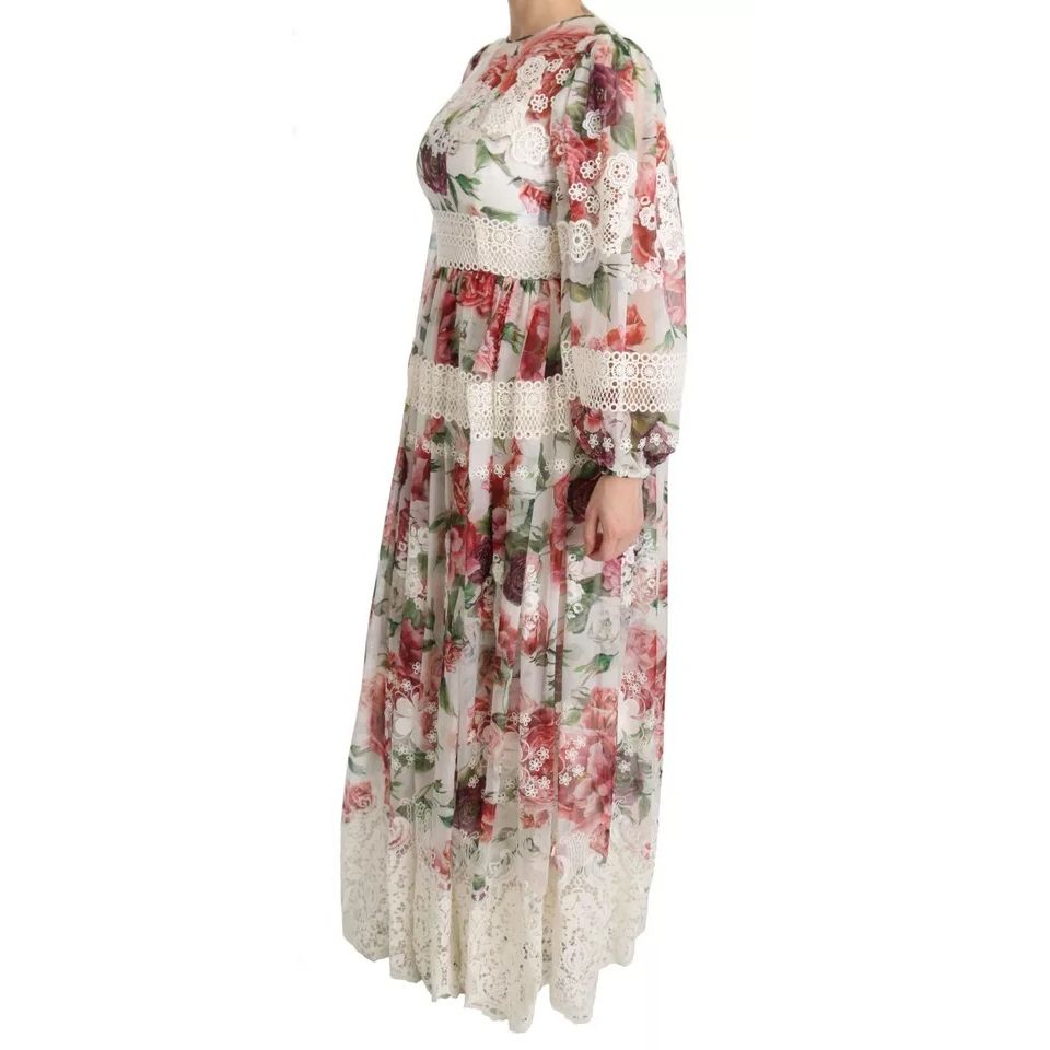 Dolce & Gabbana Multicolor Floral Maxi Sheath Dress