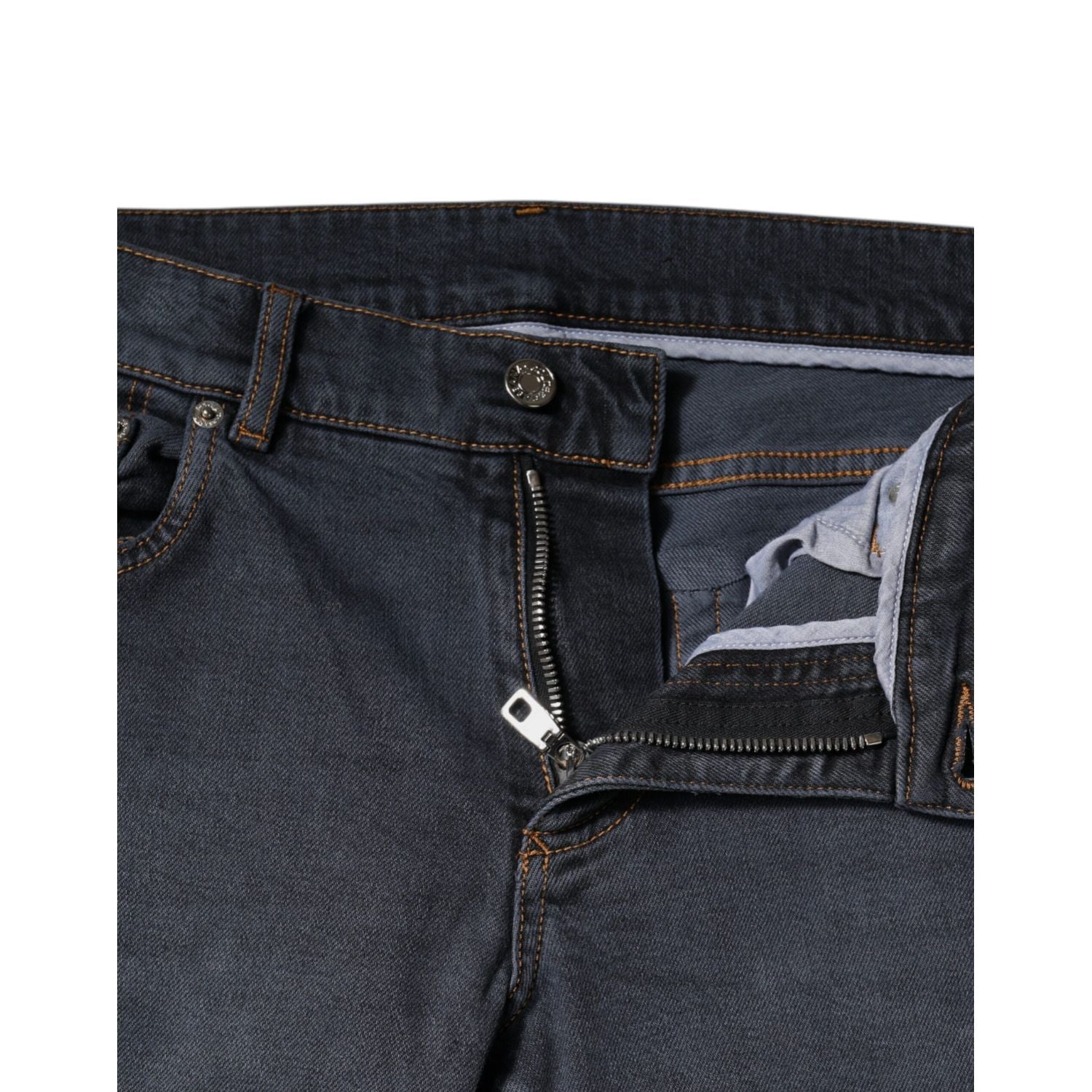 Dolce & Gabbana Dark Gray Cotton Skinny Denim Jeans