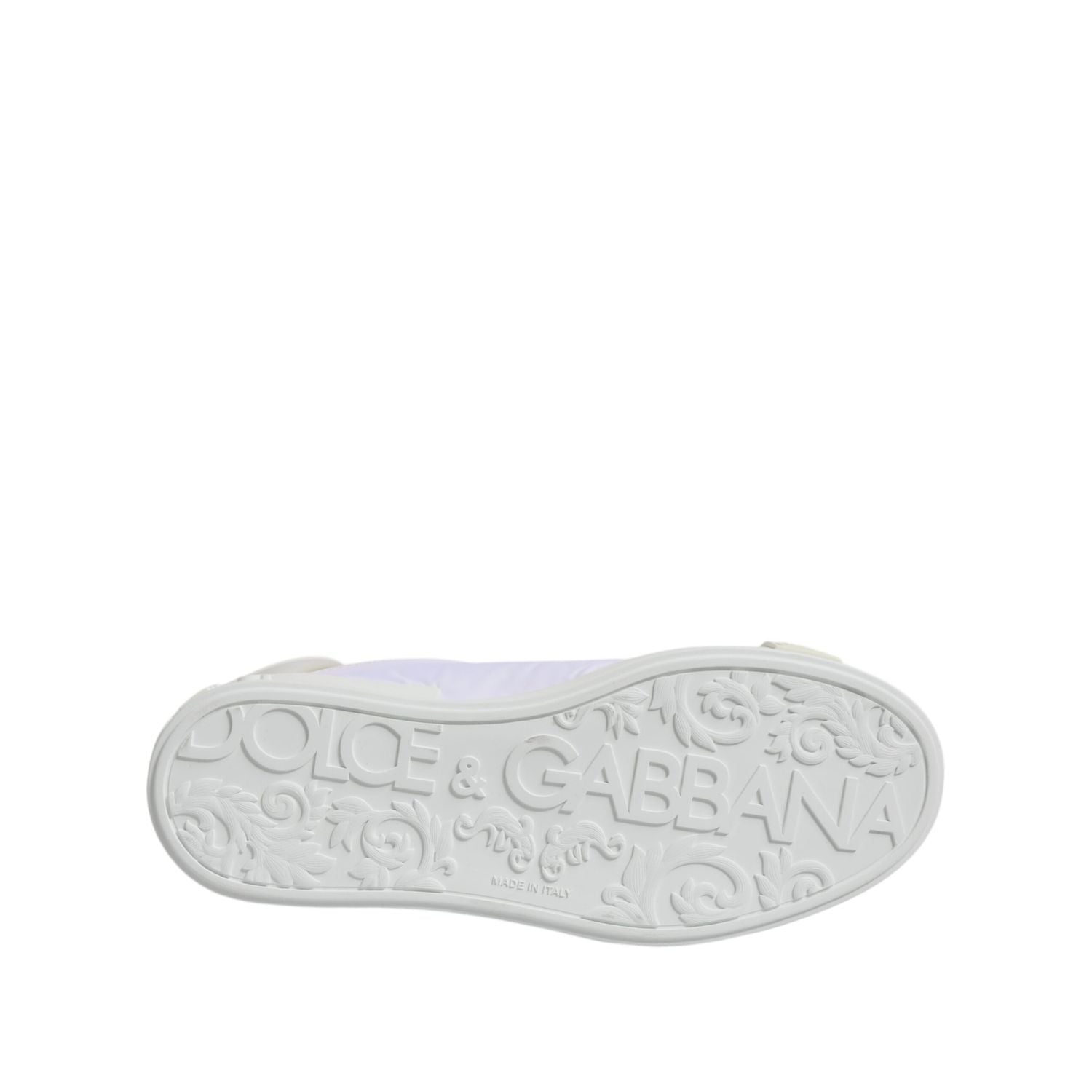 Dolce & Gabbana White Nylon Leather Low Top Sneakers Shoes