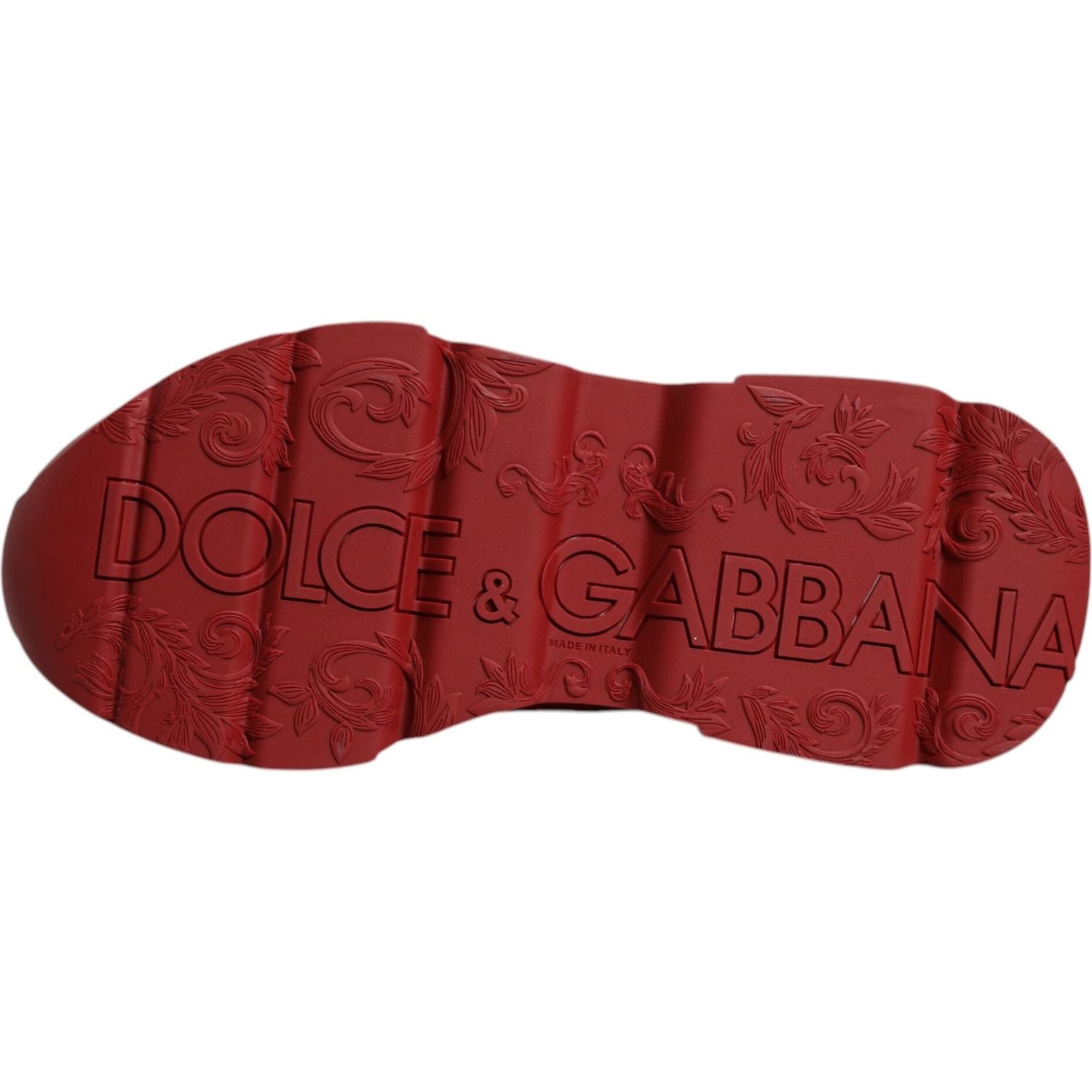 Dolce & Gabbana Red Leather Daymaster Low Top Sneakers Shoes