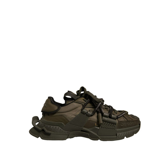 Dolce & Gabbana Military Green Space Low Top Sneakers Shoes