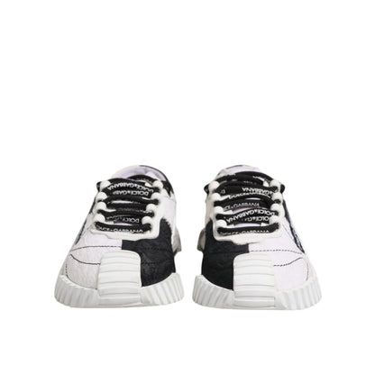 Dolce & Gabbana White Black NS1 Low Top Sneakers Shoes