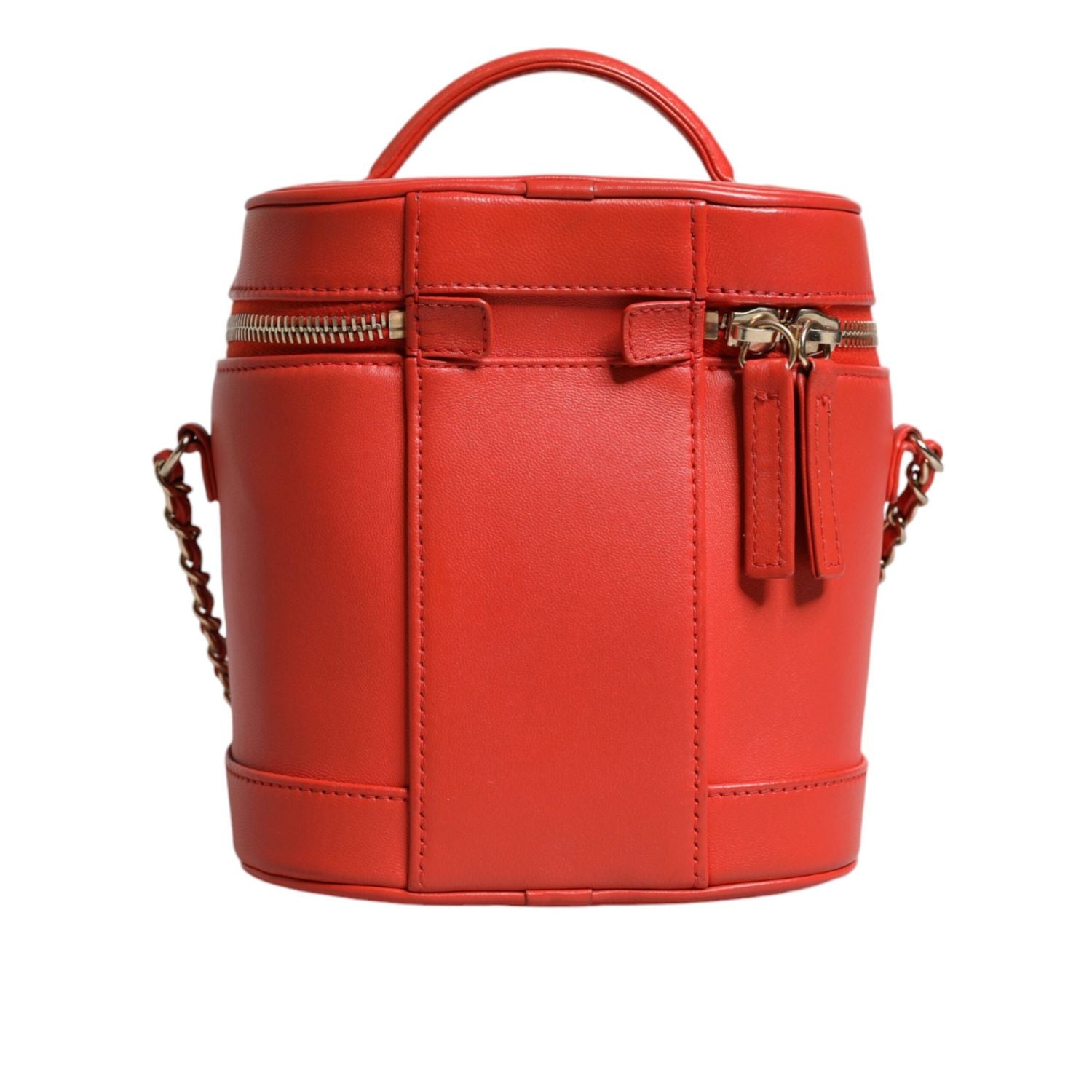 Chanel Orange Coco Mark Vanity Chain Shoulder Hand Purse