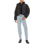 Calvin Klein Jeans Black Polyester Jackets & Coat, cropped puffer jacket